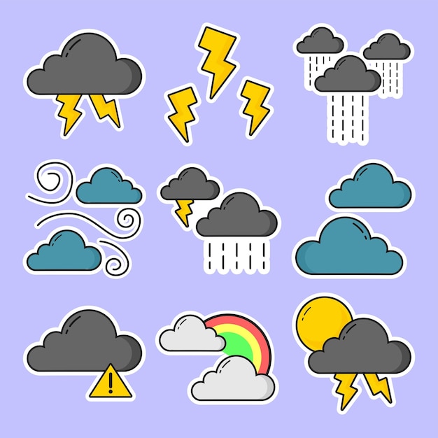 Vector weather effects collection