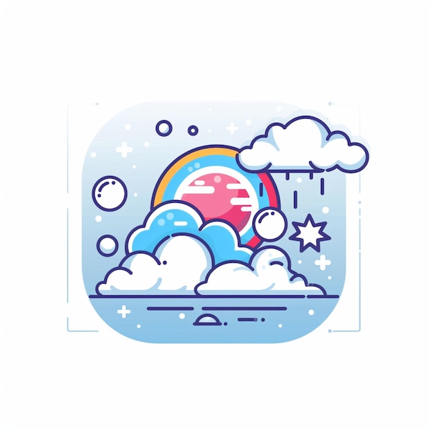 Vector weather flat icon vector