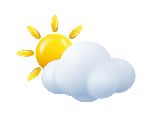 Weather forecast sun behind cloud overcast