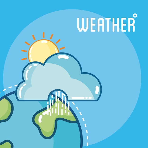 Vector weather and forecast template with elements