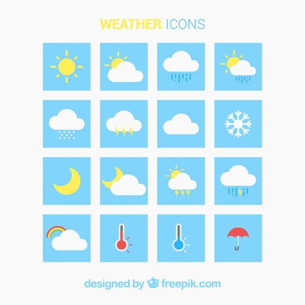 Meteo collezione di icone