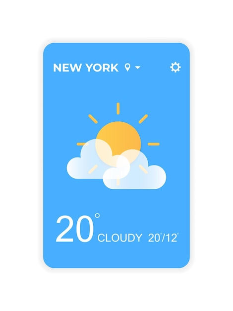 Vector weather icon pictogram vector icon ui ux phone app technology concept