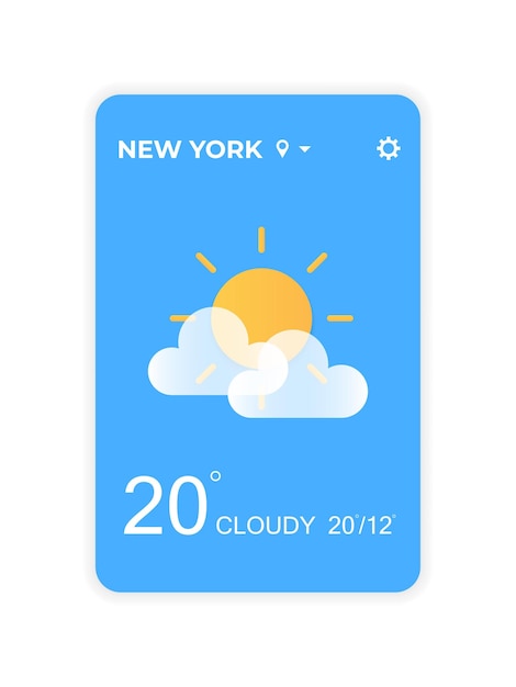 Icona meteo pittogramma icona vettore ui ux telefono app concetto di tecnologia