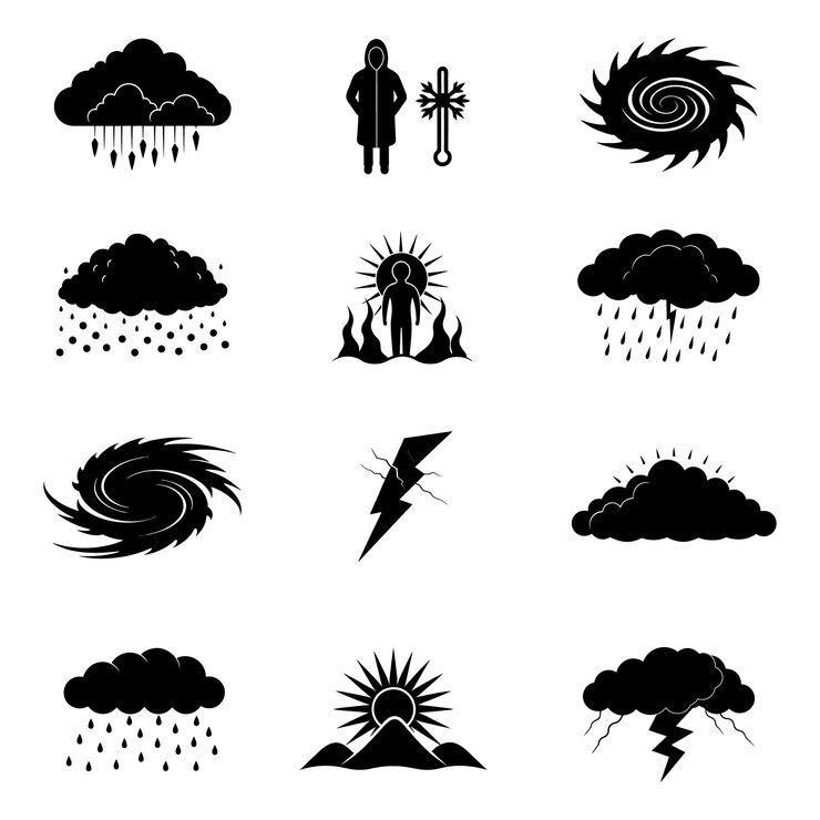 Vector weather icons set