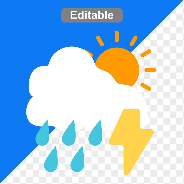 weather illustration icon flat art design