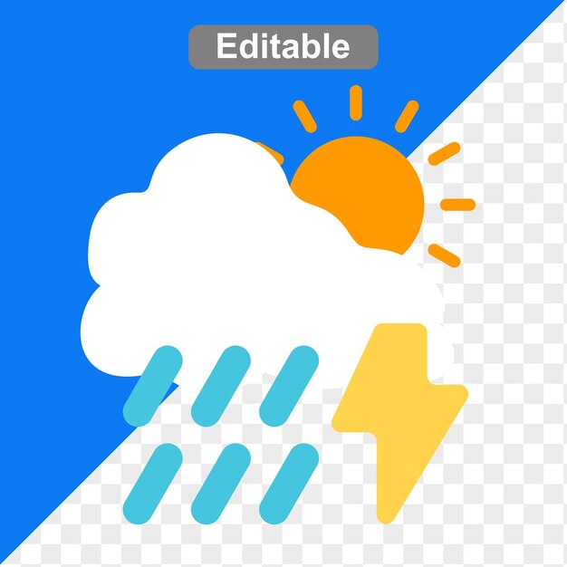 weather illustration icon flat art design