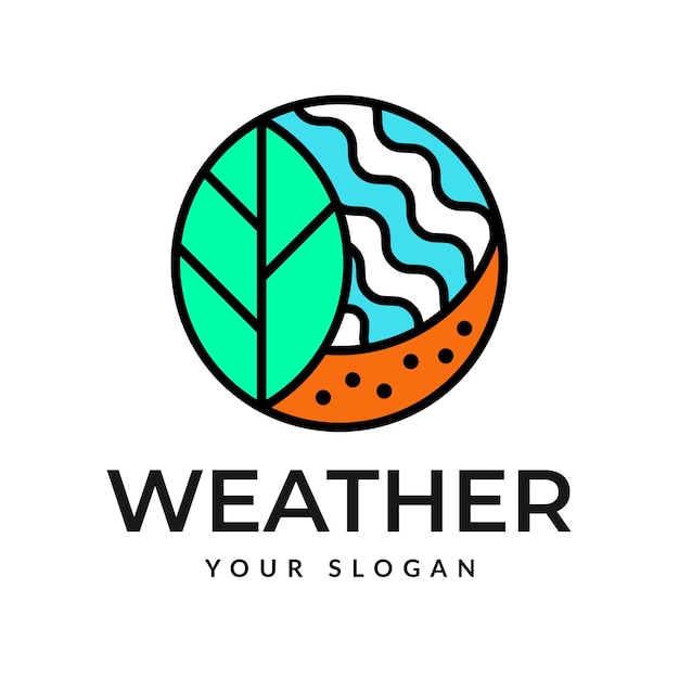 Meteo logo design vettoriale