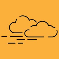 weather meteorology vector line icon illustration cloud and cloudy autumn weather rain and rainy or windy