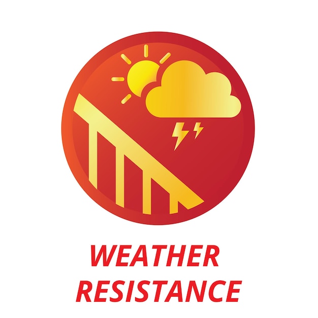 Weather resistance icon for paint. weather , clouds,