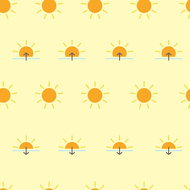 날씨 원활한 패턴 태양 Eps 10 무료 벡터