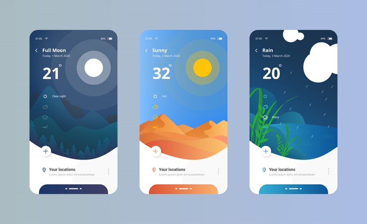 Пользовательский интерфейс Weather