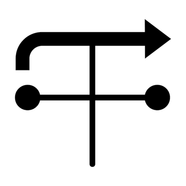 Weather Vane Glyph твердая черная иллюстрация