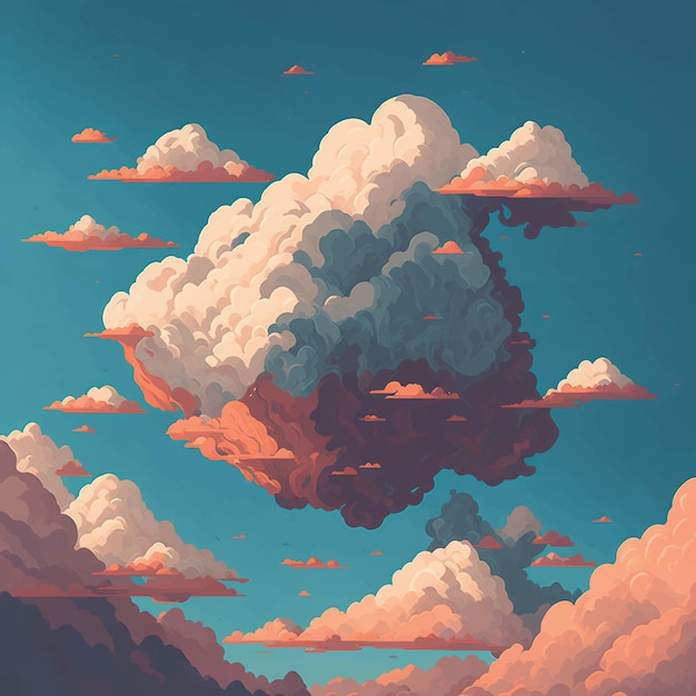 Weather was cloudy illustration