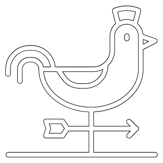 Weathercock vector icon illustration of Spring iconset