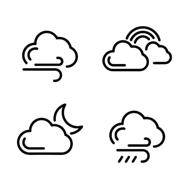 Погода и стихийные бедствия Пиксельные идеальные иконы