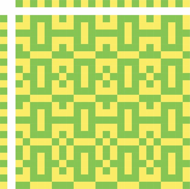 Vector weaving pattern for textile or rush and reed