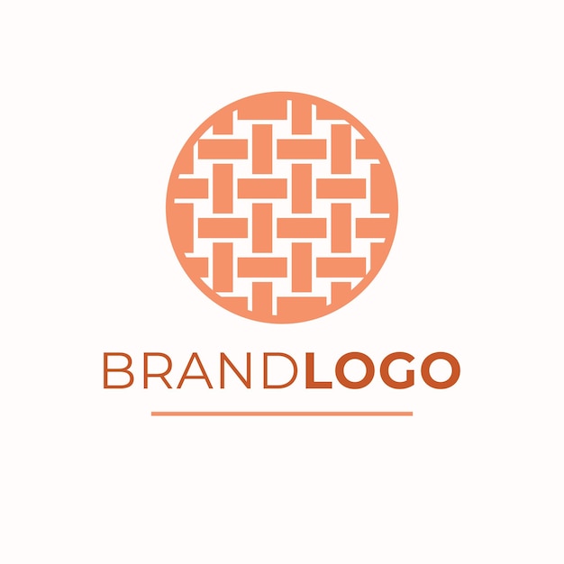 Плетение нитей дизайн логотипа бренда Тканый текстильный логотип Современный шаблон логотипа