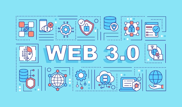 ベクトル web 30ワードコンセプトターコイズバナー