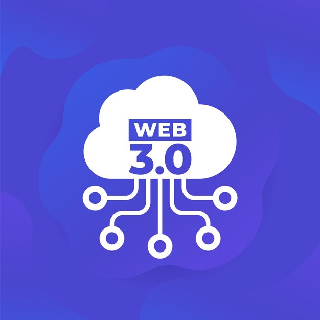 Web 30 icon with a cloud vector