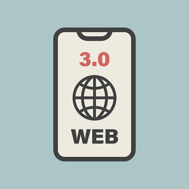 Значок телефона Web 30 с использованием передовой технологии Web 30