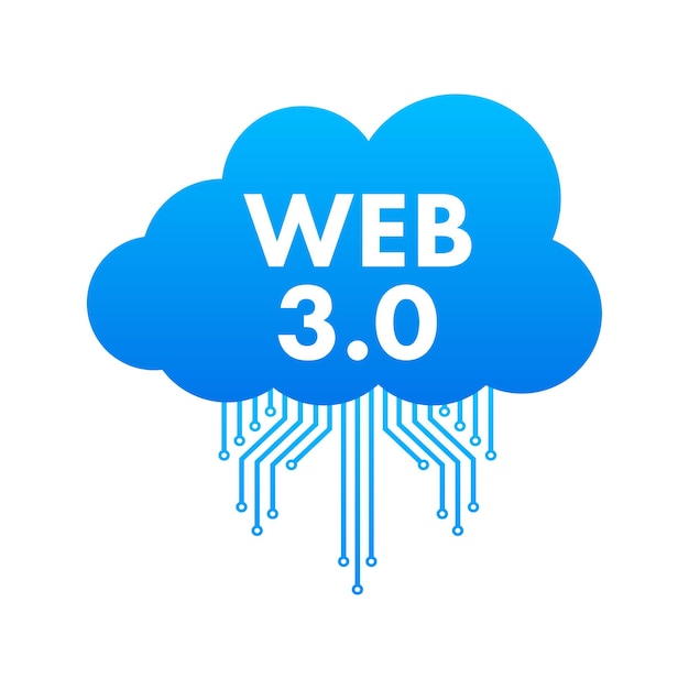 Web 30-technologie voor webdesign Internet blockchain-technologie Nft-concept Vector stock illustratie