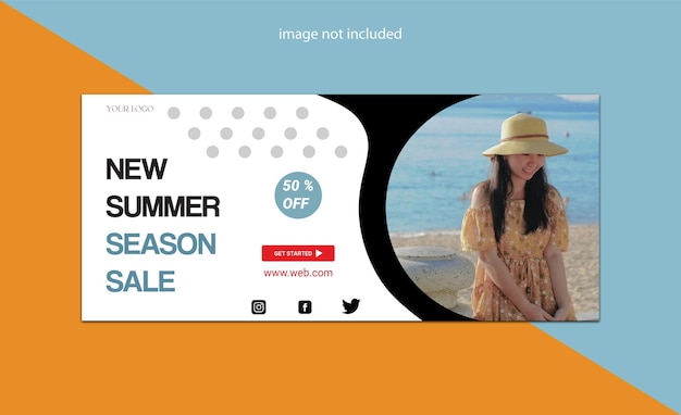 Vector a web ad for a new summer season sale