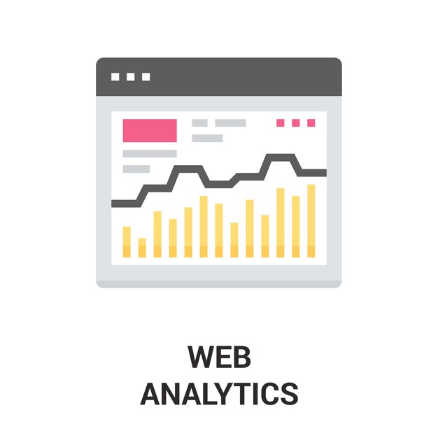 Vector web analytics icon