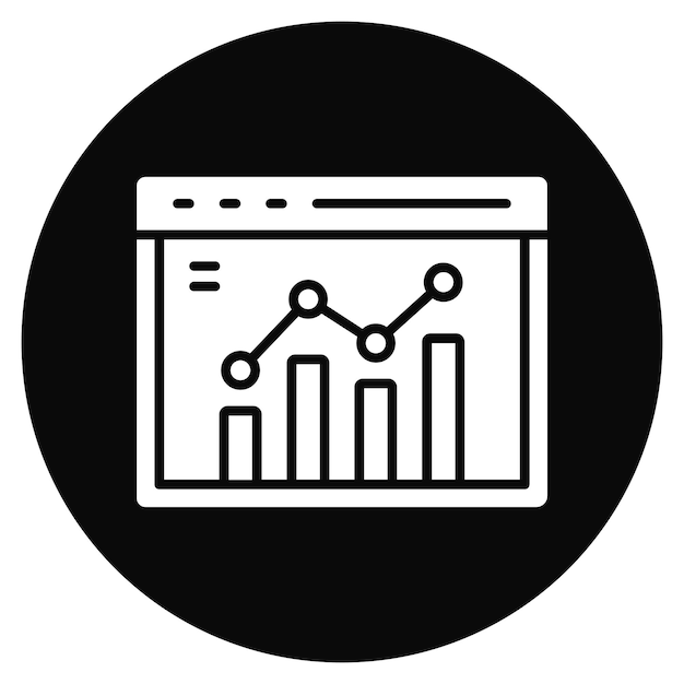 Web Analytics icoon vector afbeelding Kan worden gebruikt voor Marketing Technology
