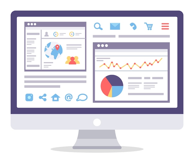 Web analytics information and development website statistic.