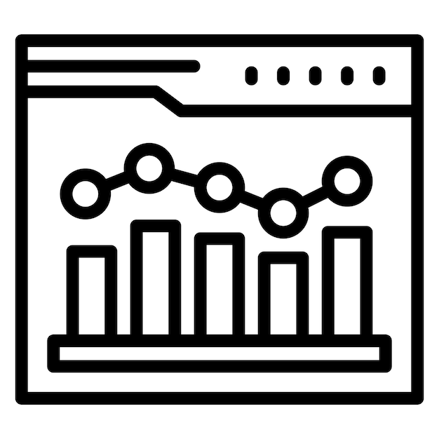 Web Analytics vector icon illustration of Marketing iconset