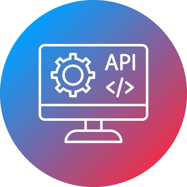 Web API icon vector image Can be used for Coding and Development