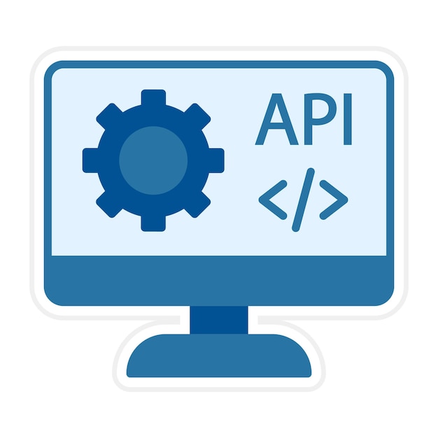 Web API icon vector image Can be used for Coding and Development