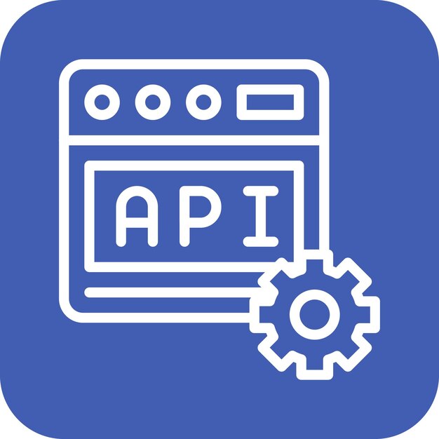 Web API vector icon illustration of Coding and Development iconset