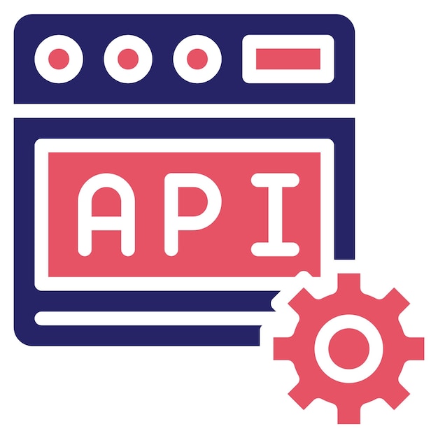 Web API vector icon illustration of Coding and Development iconset