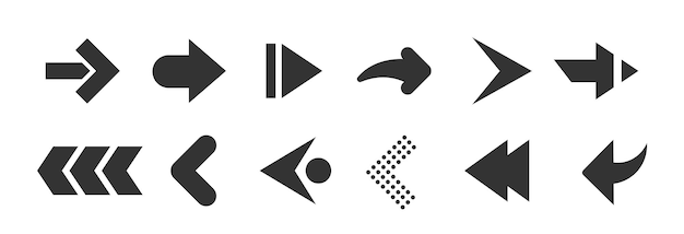 Vector web arrows set icons. arrow icon. arrow vector collection. modern arrows.