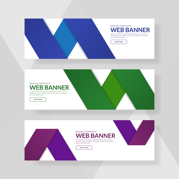 Vector web banner for business