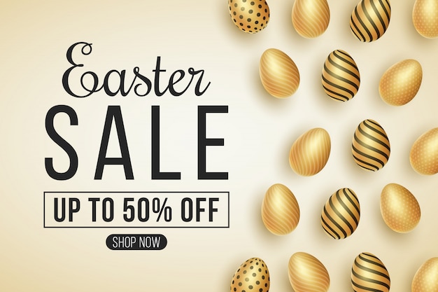 Web banner for easter big sale.