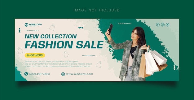 Web banner fashion sale facebook cover template