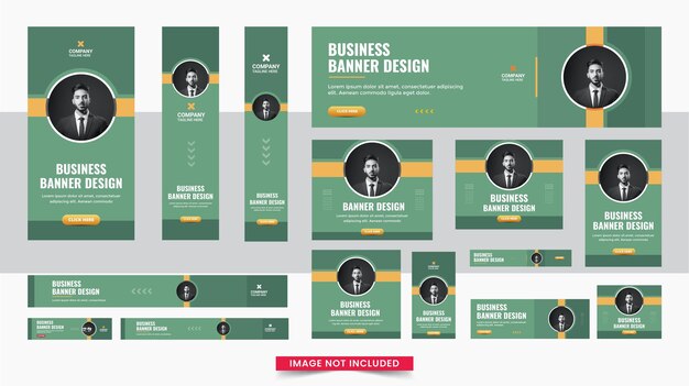 Web Banner Layout Set or Business web banner template bundle