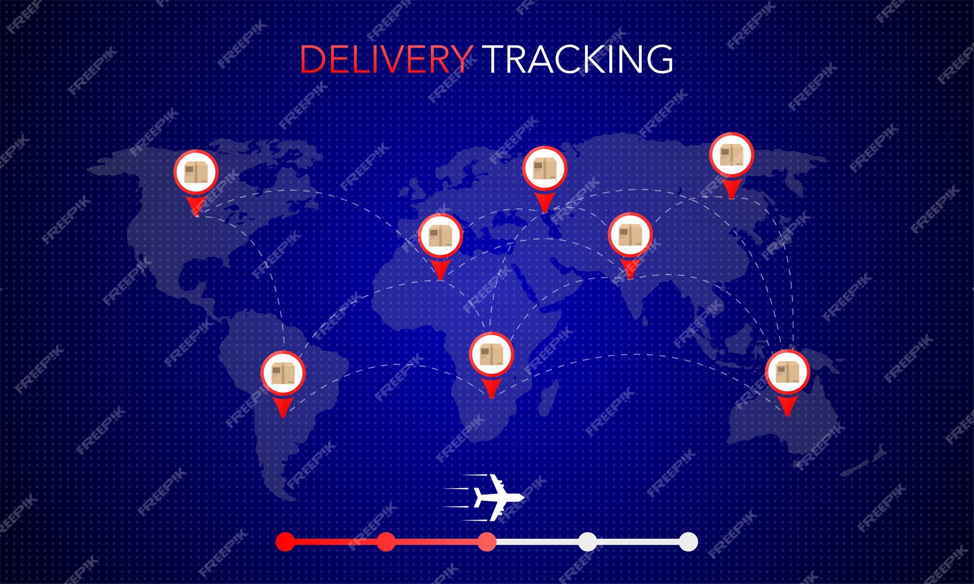 Delivery global tracking system service online Vector Image