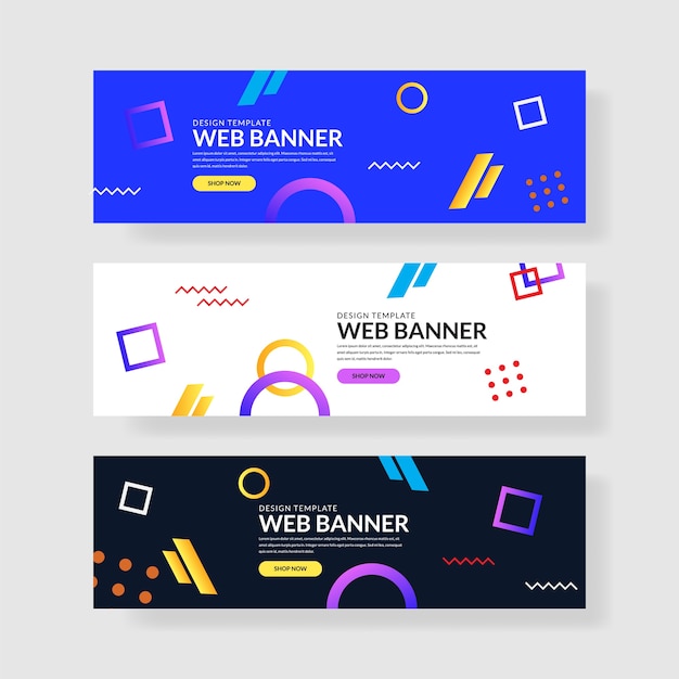 Vector web banner set