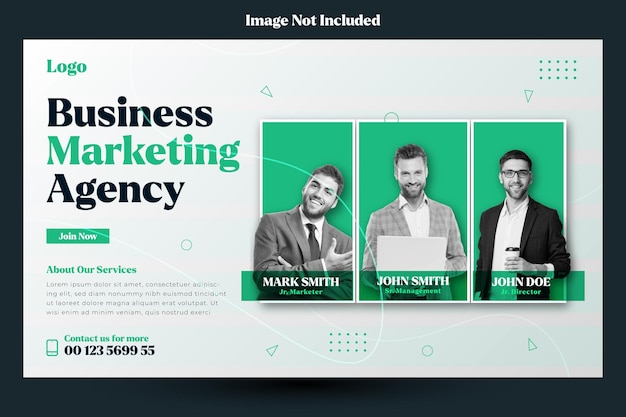 Web banner template design for digital marketing agency promotion