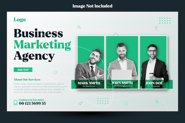 Vector web banner template design for digital marketing agency promotion