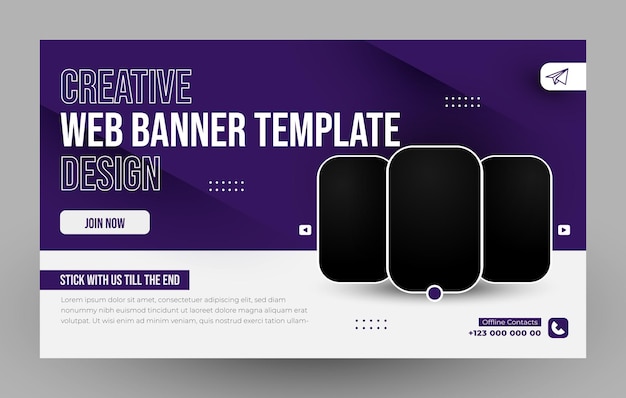 Vector web banner template design