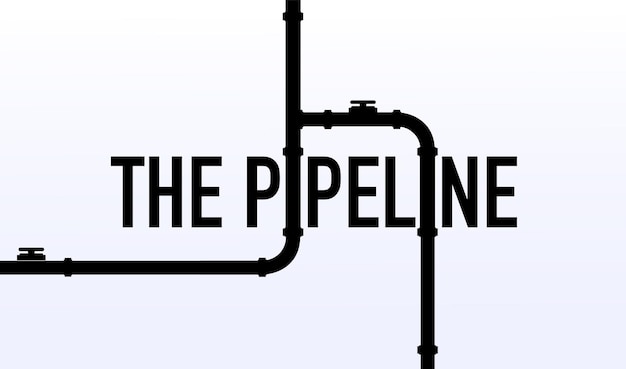 Шаблон веб-баннера Промышленный фон с желтым трубопроводом Нефть воды или газопровода w