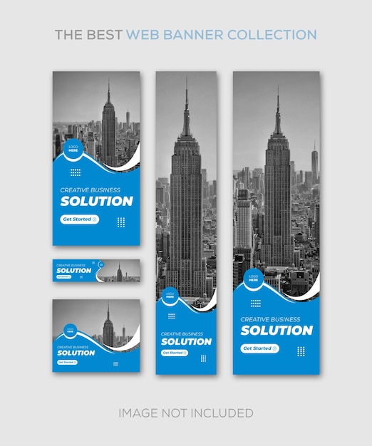 Web Banners google ads Design Template Set