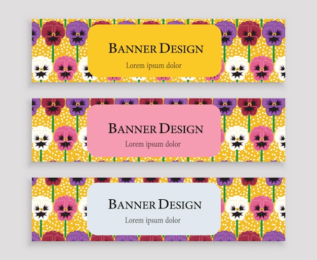 Web banners template set with text space