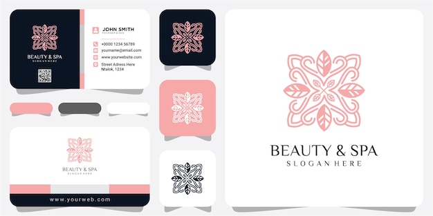 Web beauty and spa logo design template. flower logo design. salon logo design