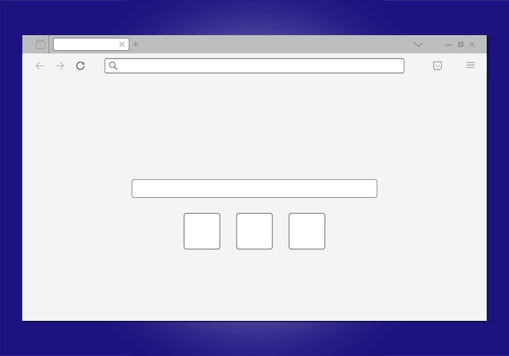 Vector web browser internet browser search engine search bar for ui ux design and web site search addres
