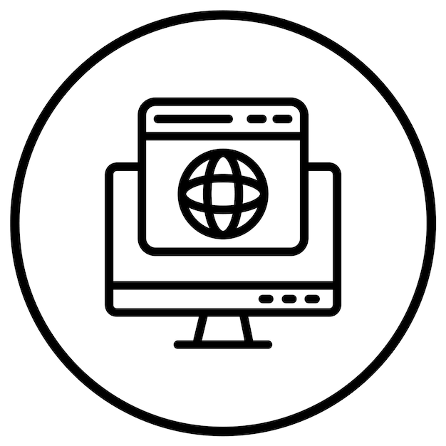 ウェブブラウザ ベクトル アイコン デザイン イラスト
